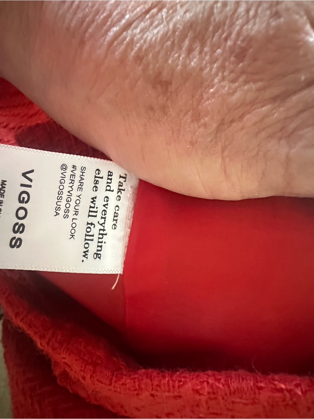 Vigoss Red Textured Button-Front Jacket - Picture 8 of 13